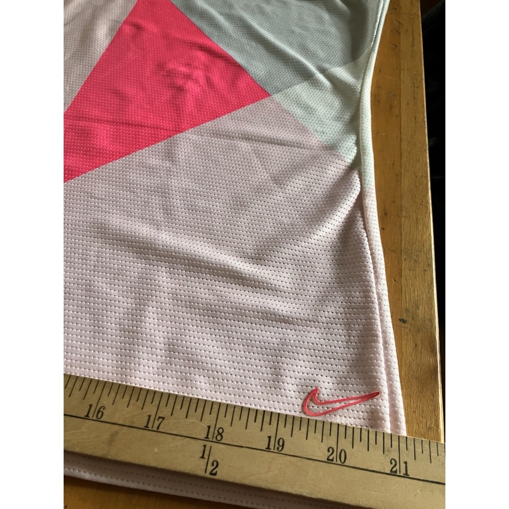 Nike Golf Women's Sleeveless Polo Shirt Pink White Gray Color Block Size XL - Picture 6 of 7